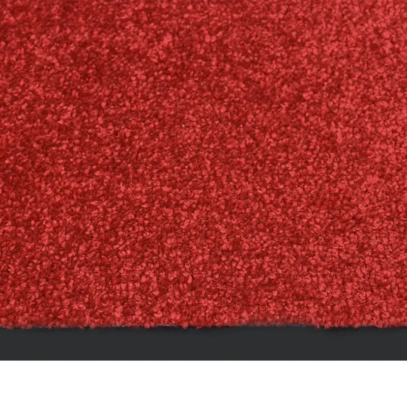 Paillasson de porte rouge 80 x 120 cm surface velours antidérapante style contemporain en polypropylène rouge 02_0046794