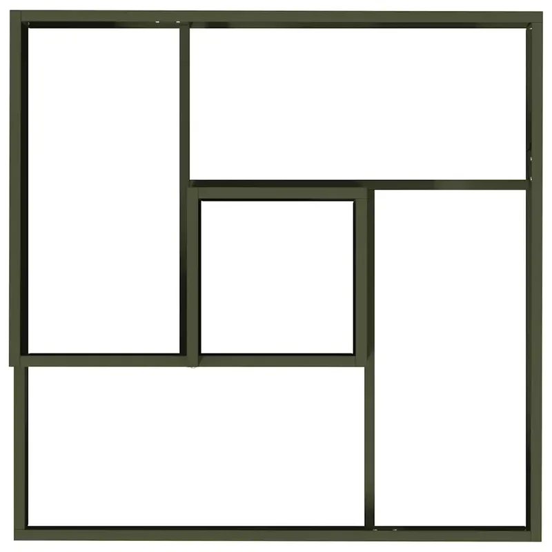 Cache-pot de jardin moderne extérieur 60 x 60 x 50 cm style industriel en acier vert olive 02_0052214