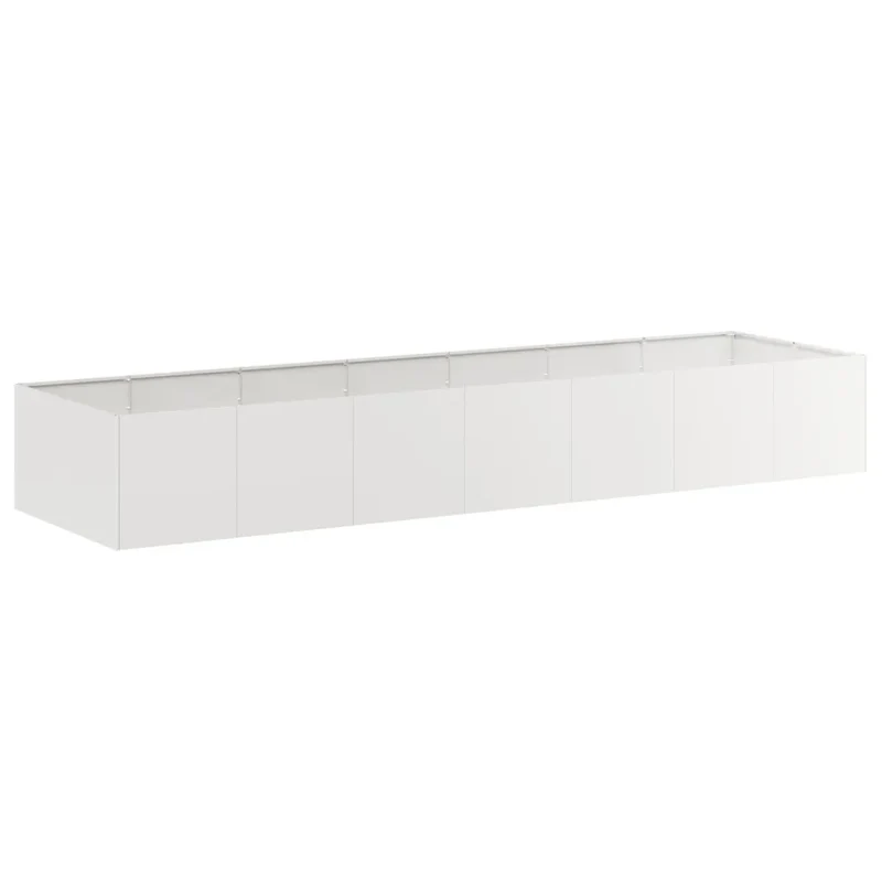 Jardinière moderne 280 x 80 x 40 cm design élégant pour jardin terrasse en acier inoxydable 02_0051546