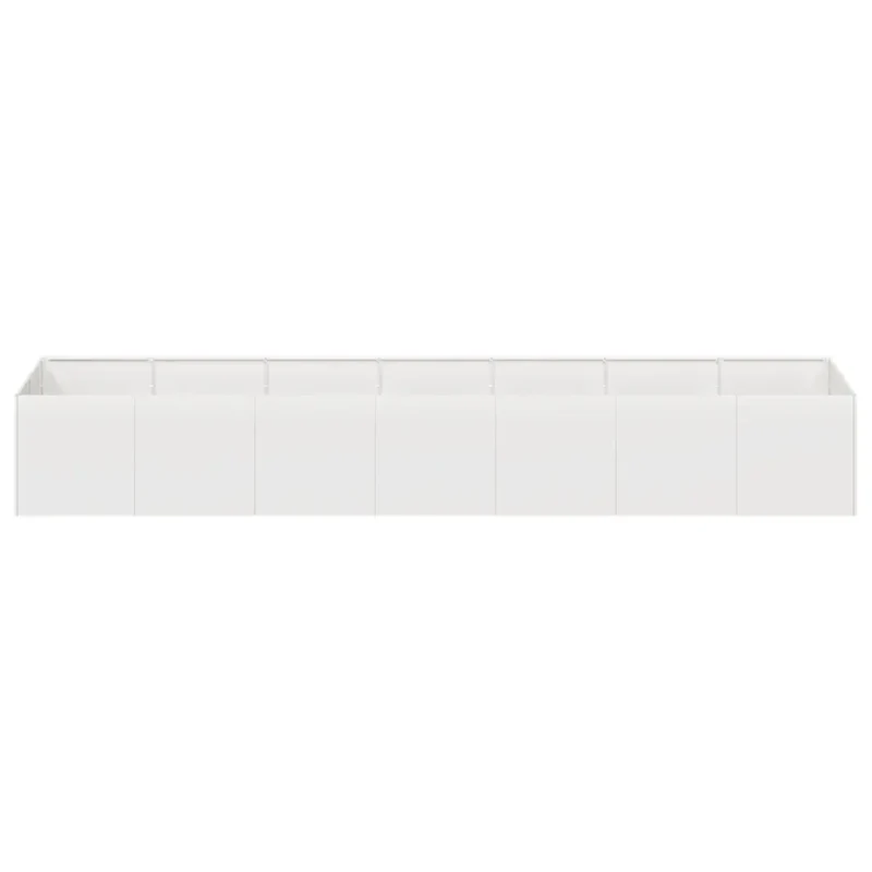 Jardinière moderne 280 x 80 x 40 cm design élégant pour jardin terrasse en acier inoxydable 02_0051546