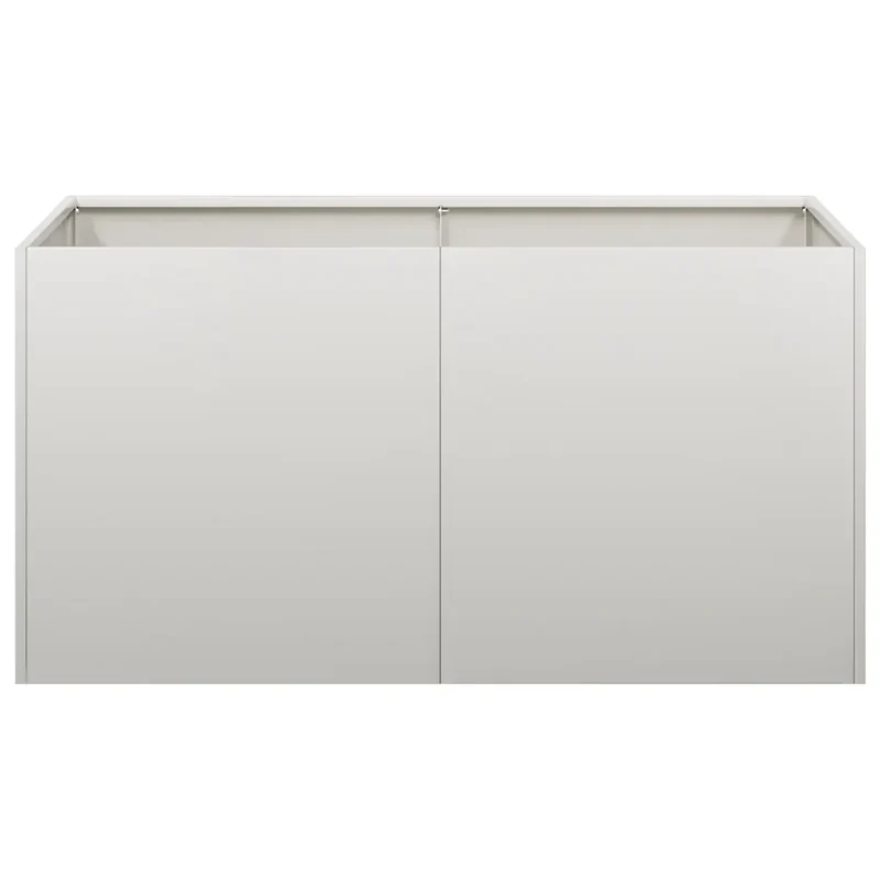 Jardinière moderne pour extérieur 80 x 40 x 40 cm design élégant stabilité accrue en acier inoxydable gris 02_0051461