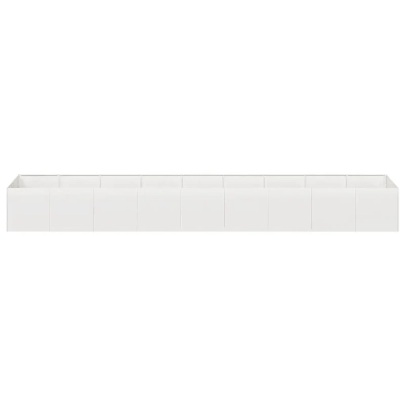 Jardinière design moderne extérieure 360 x 80 x 40 cm robuste avec fond ouvert en acier inoxydable 02_0051553