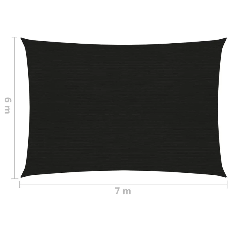 Voile d'ombrage 160 g/m² noir 6 x 7 m PEHD 02_0009226