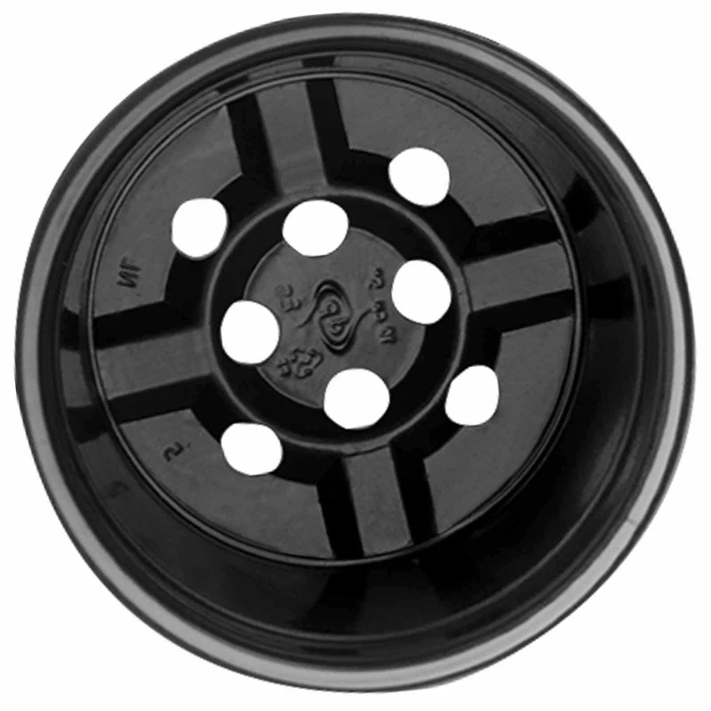 Lot de 200 pots à fleurs cylindriques 15 x 12,5 cm pratiques modernes en plastique noir 02_0059664