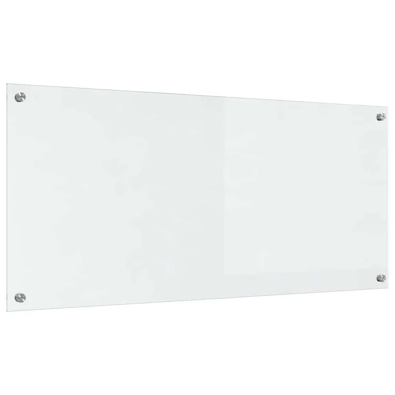 Lot de 2 dosserets de cuisine modernes et pratiques 110 x 50 cm design épuré et élégant en verre trempé transparent 02_0056263