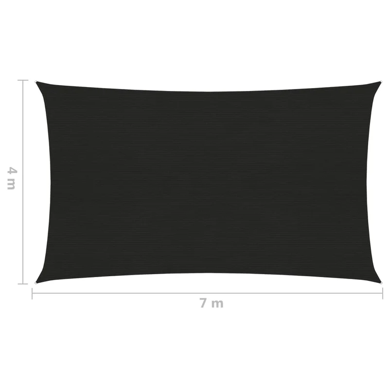 Voile d'ombrage 160 g/m² noir 4 x 7 m PEHD 02_0009217