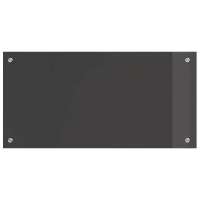 Dosseret de cuisine moderne 80 x 40 cm durable avec installation facile en verre trempé gris foncé 02_0058450