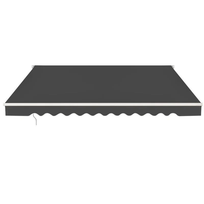 Store banne rétractable 3,6 x 3 m protection solaire ajustable angle 5-35° design moderne en aluminium gris 20_0013635