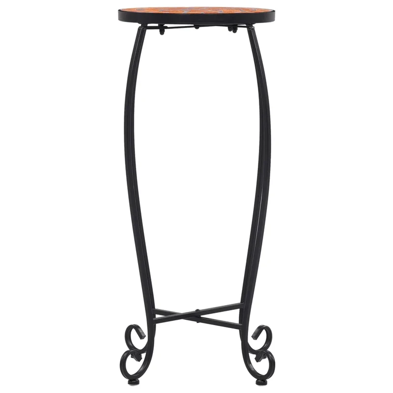 Lot de 3 tables d'appoint curvilignes modernes jardin balcon 30 x 70 cm 25 x 60 cm 20 x 50 cm en céramique terre cuite 02_0045920