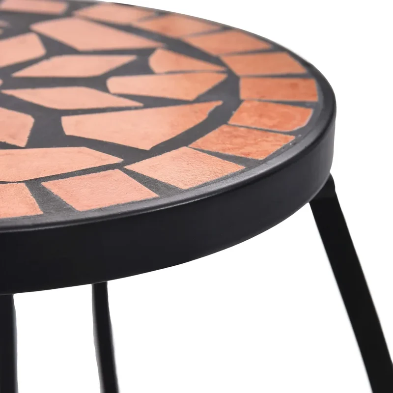 Lot de 3 tables d'appoint curvilignes modernes jardin balcon 30 x 70 cm 25 x 60 cm 20 x 50 cm en céramique terre cuite 02_0045920