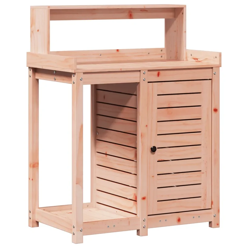 Table de rempotage en bois massif de douglas avec étagères 82,5 x 50 x 109,5 cm ventilation durable style naturel 02_0049253
