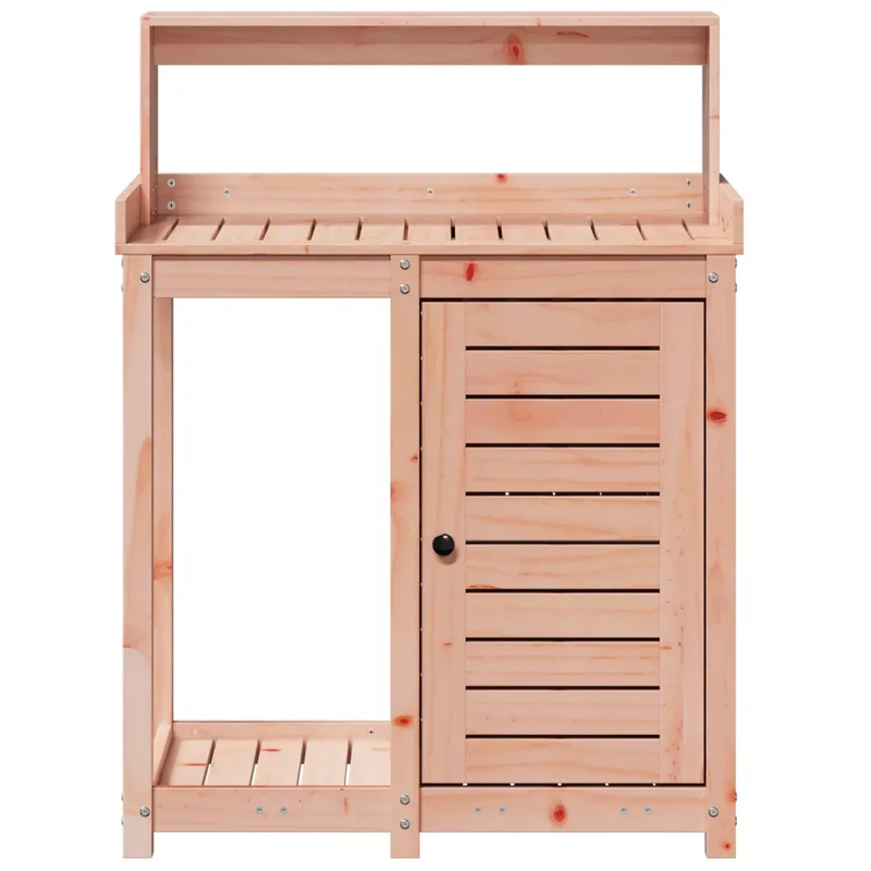 Table de rempotage en bois massif de douglas avec étagères 82,5 x 50 x 109,5 cm ventilation durable style naturel 02_0049253