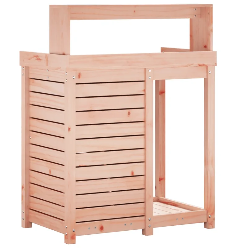 Table de rempotage en bois massif de douglas avec étagères 82,5 x 50 x 109,5 cm ventilation durable style naturel 02_0049253