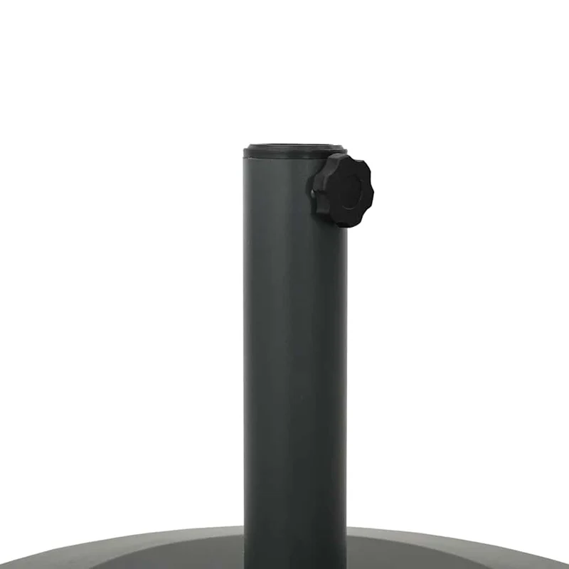 Lot de 1 base de parasol ronde moderne extérieur 48 x 48 x 32 cm en acier gris foncé 02_0058938