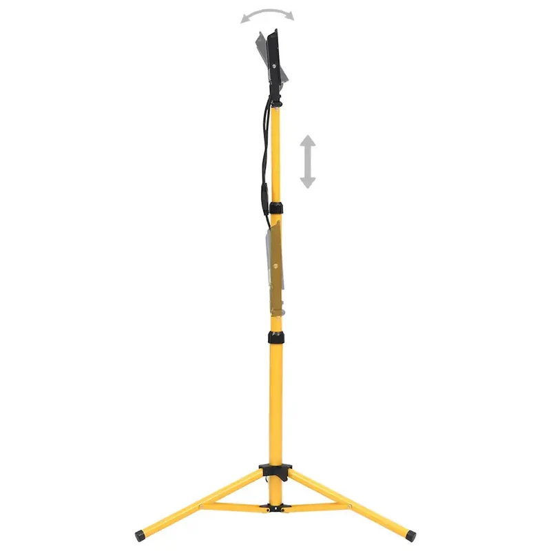 Projecteur à LED avec trépied réglable 78 x 78 x 172 cm puissance lumineuse élevée ambiance professionnelle en aluminium noir 02_0046115