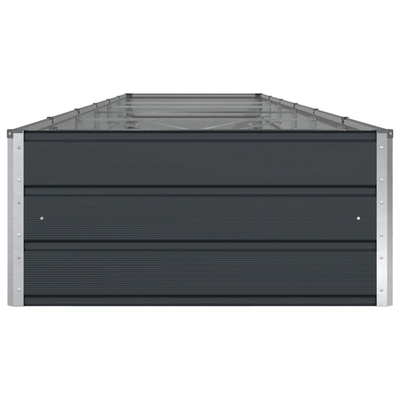 Jardinière moderne en acier galvanisé 195 x 100 x 45 cm usage extérieur esthétique durable en anthracite 02_0059251