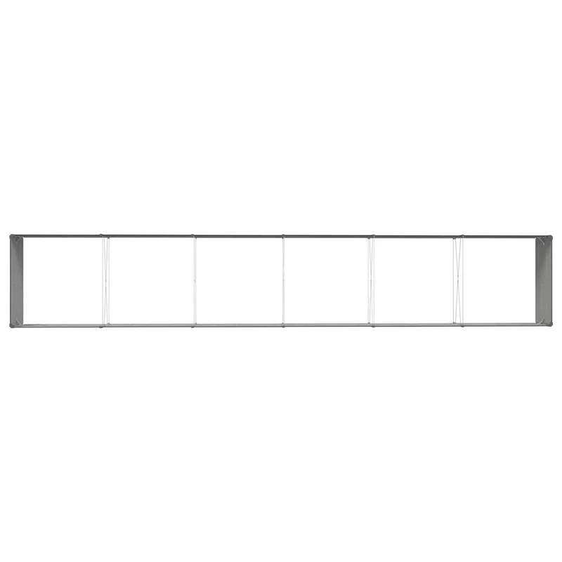 Jardinière moderne en acier galvanisé 195 x 100 x 45 cm usage extérieur esthétique durable en anthracite 02_0059251