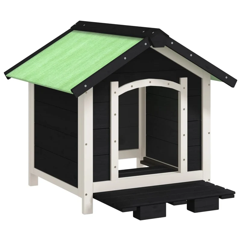 Chenil cage enclos pac animaux 65 x 65 x 61,5 cm bois de pin solide gris 02_0041721