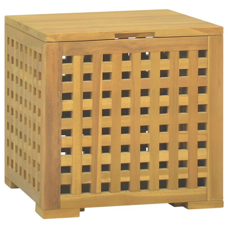 Boîte à corde 40 x 40 x 40 cm bois massif de teck 02_0013143