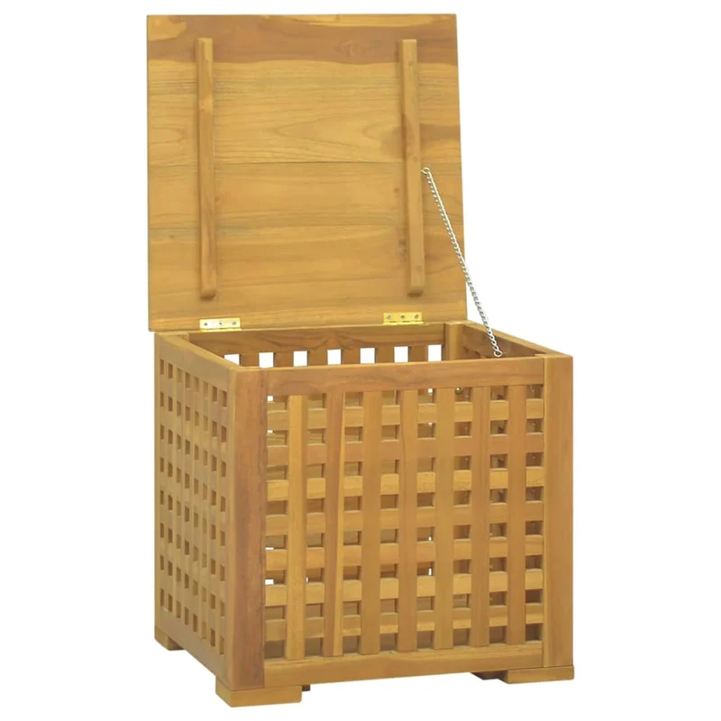 Boîte à corde 40 x 40 x 40 cm bois massif de teck 02_0013143