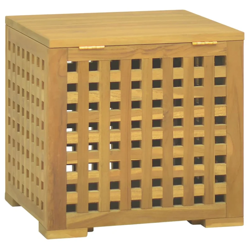 Boîte à corde 40 x 40 x 40 cm bois massif de teck 02_0013143
