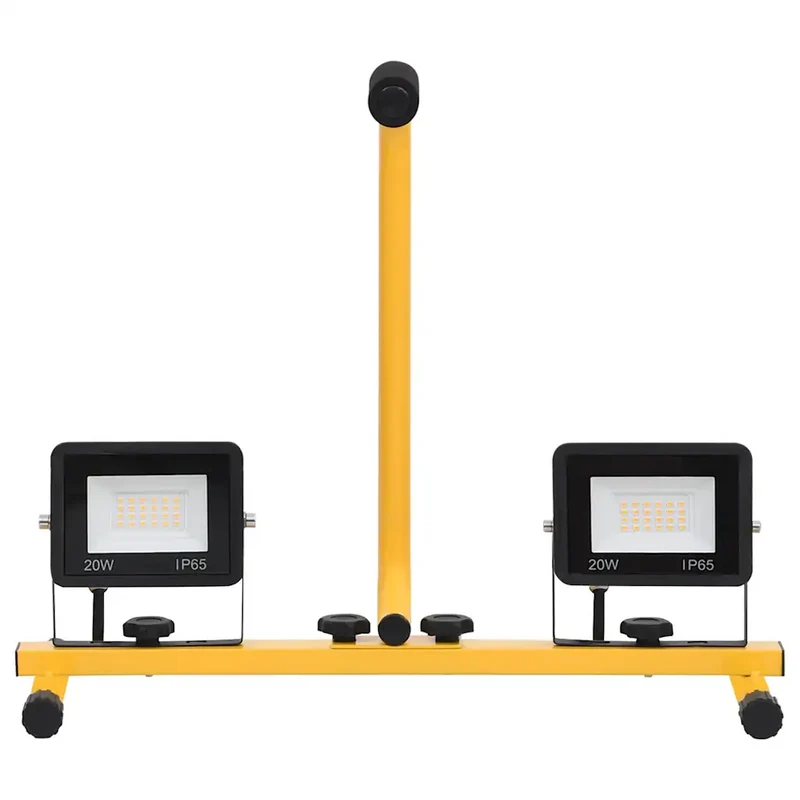 Projecteur à LED avec poignée 44,5 x 18,5 x 37 cm éclairage puissant portable chantier en aluminium noir 02_0046105