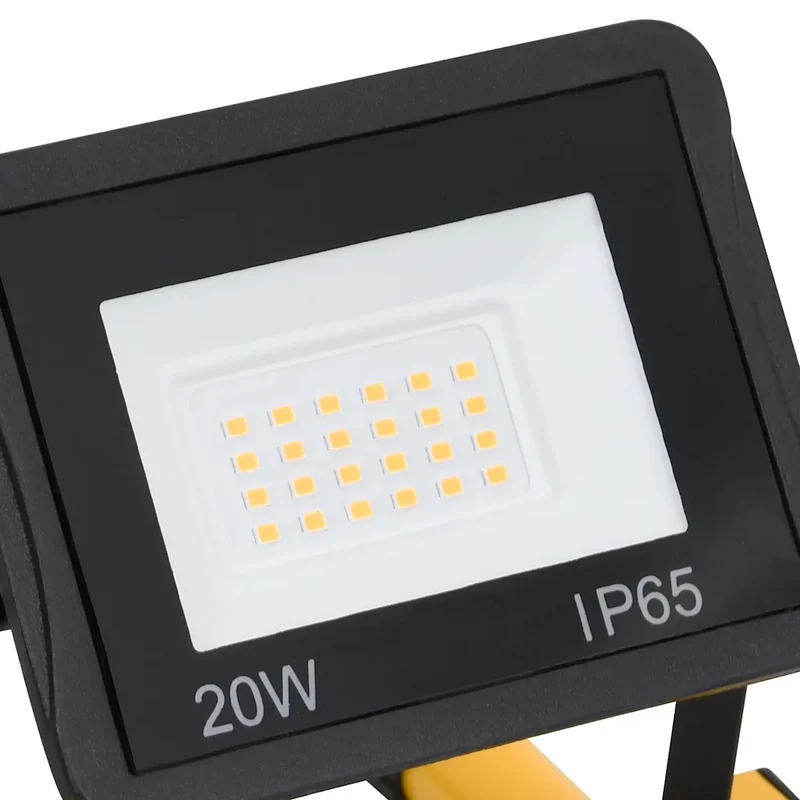 Projecteur à LED avec poignée 44,5 x 18,5 x 37 cm éclairage puissant portable chantier en aluminium noir 02_0046105