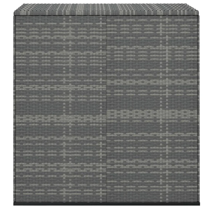 Boîte à coussins coffre de rangement de jardin résine tressée 100 x 49 x 103,5 cm gris 02_0013155