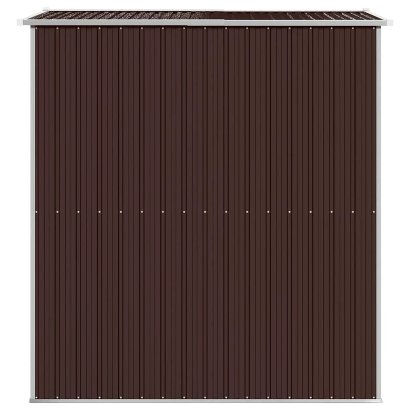 Abri de jardin cabane cabanon maison de stockage remise extérieur hangar outils robuste foncé 192 x 191 x 223 cm acier galvanisé marron 02_0022317