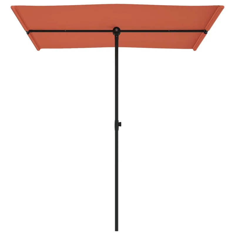 Parasol d'extérieur avec mât en aluminium 180 x 130 cm orange 02_0008218