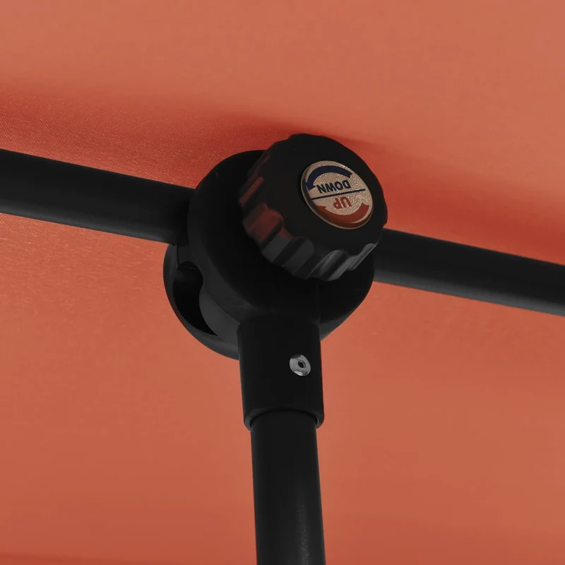 Parasol d'extérieur avec mât en aluminium 180 x 130 cm orange 02_0008218
