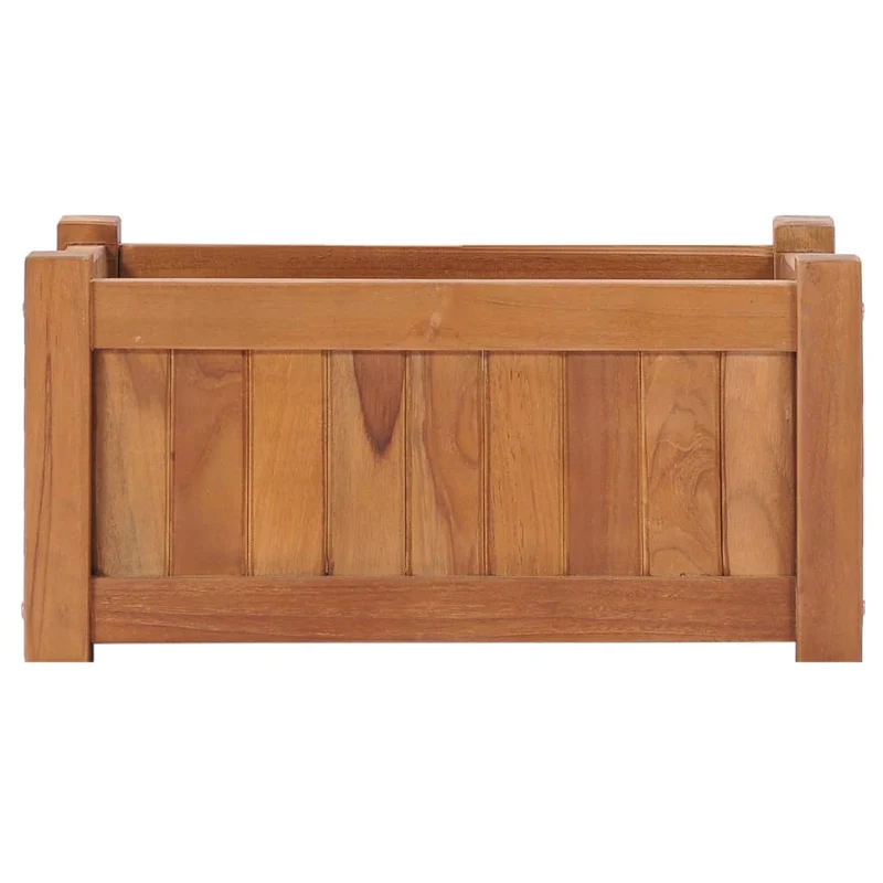 Jardinière lit surélevé plantes fleurs jardin 50 x 25 x 25 cm bois de teck solide 02_0000936