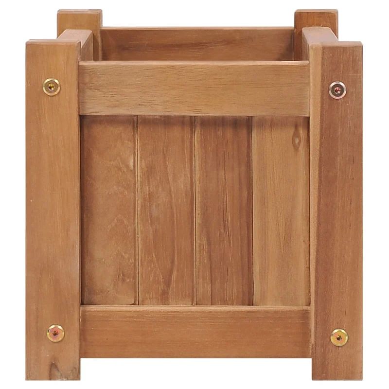 Jardinière lit surélevé plantes fleurs jardin 50 x 25 x 25 cm bois de teck solide 02_0000936