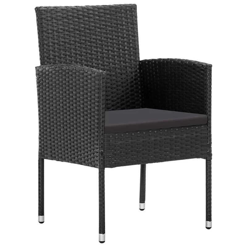 Ensemble de salle à manger de jardin meuble extérieur 9 pièces noir 02_0014116