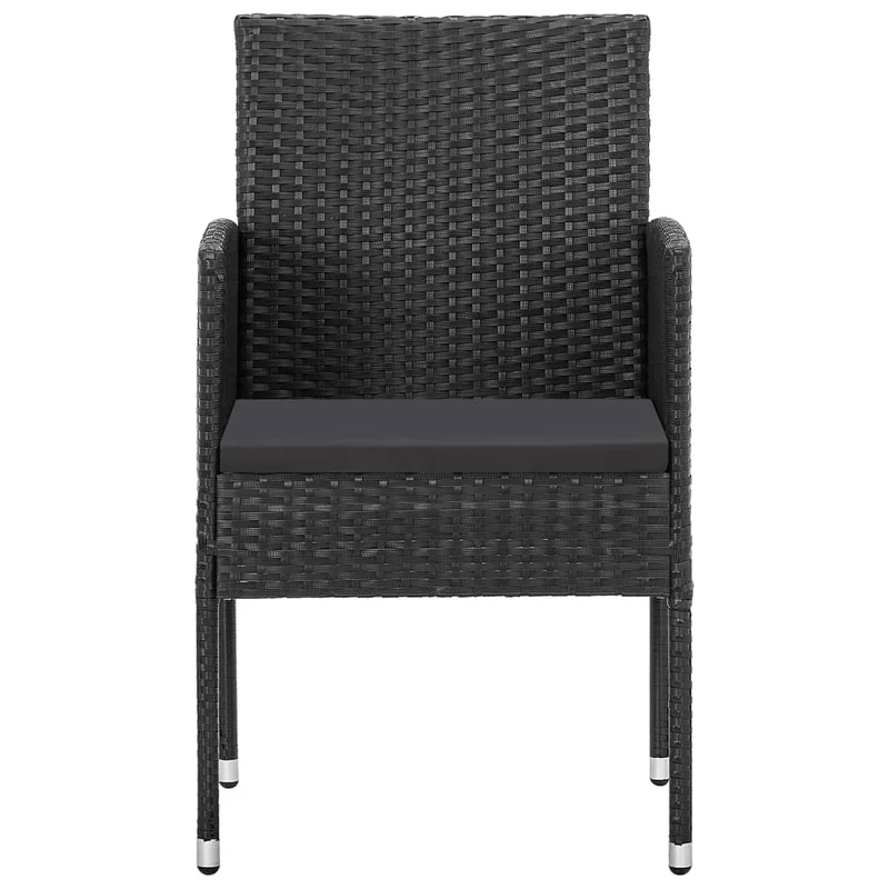 Ensemble de salle à manger de jardin meuble extérieur 9 pièces noir 02_0014116