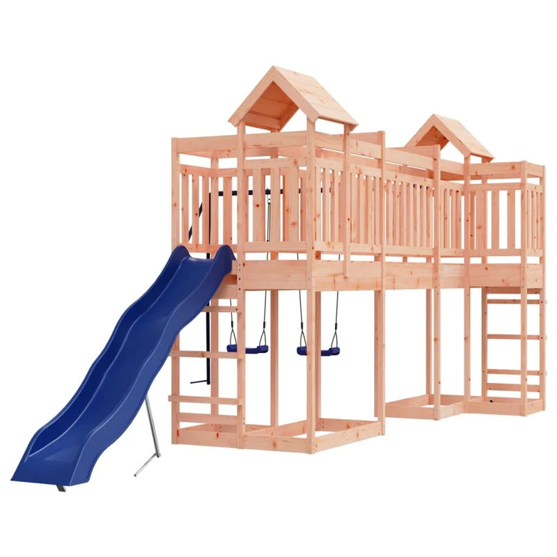 Aire de jeux d'extérieur balançoires toboggan portiques robuste jeux jardin 362 x 585 x 238 cm bois massif de douglas 02_0004691