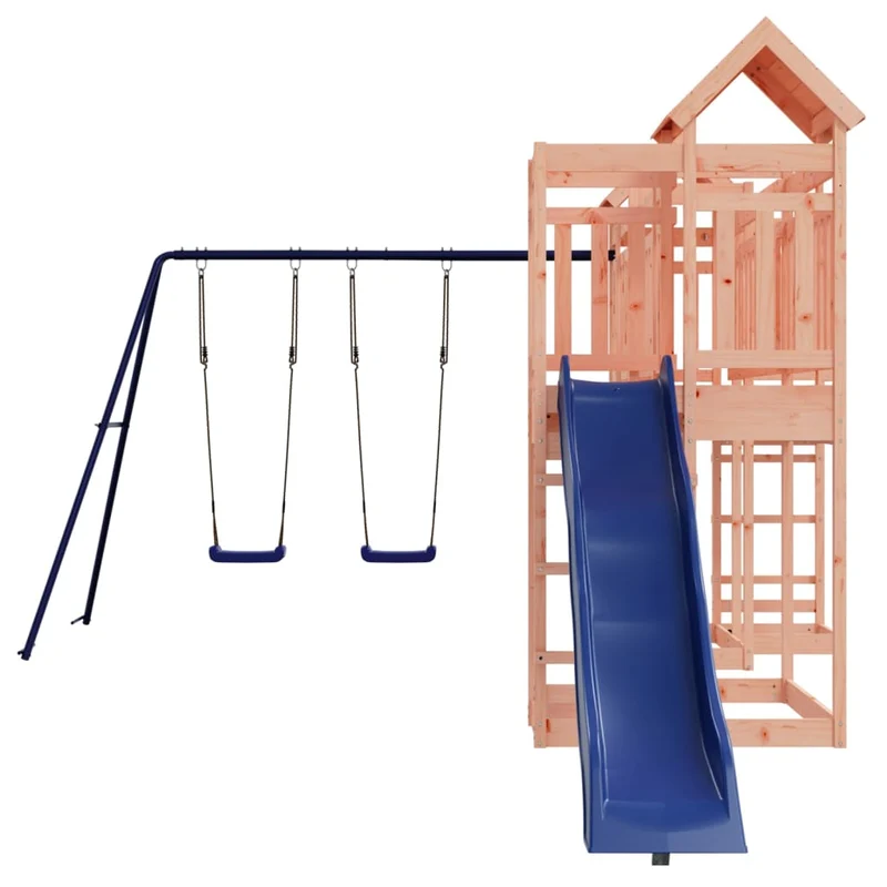 Aire de jeux d'extérieur balançoires toboggan portiques robuste jeux jardin 362 x 585 x 238 cm bois massif de douglas 02_0004691