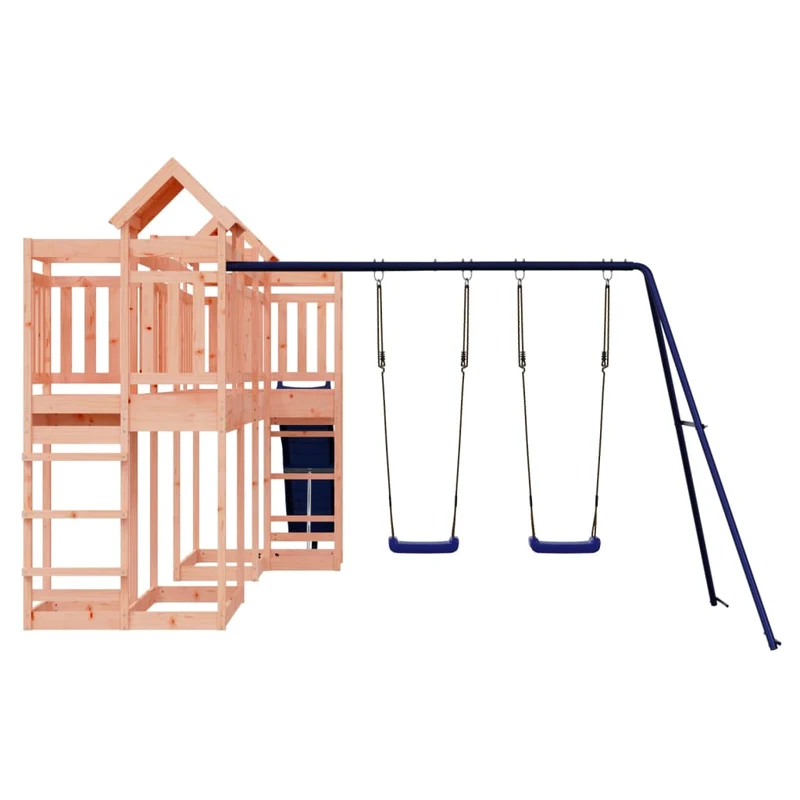 Aire de jeux d'extérieur balançoires toboggan portiques robuste jeux jardin 362 x 585 x 238 cm bois massif de douglas 02_0004691