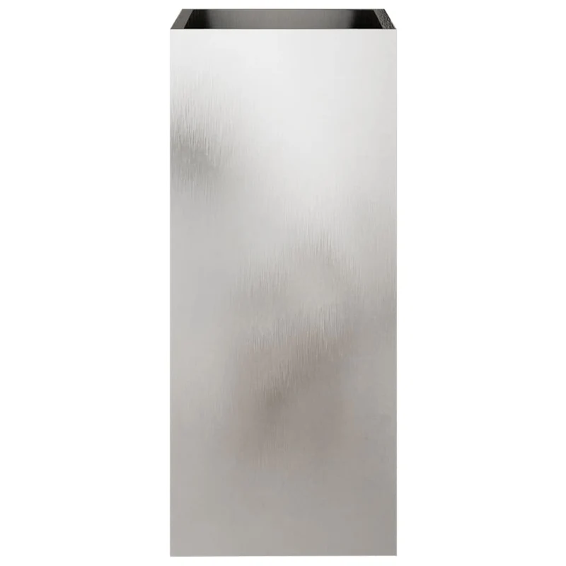 Jardinière bac lit surélevé plantes fleurs terrasse jardin argenté 32 x 29 x 75 cm acier inoxydable Argent 02_0038063