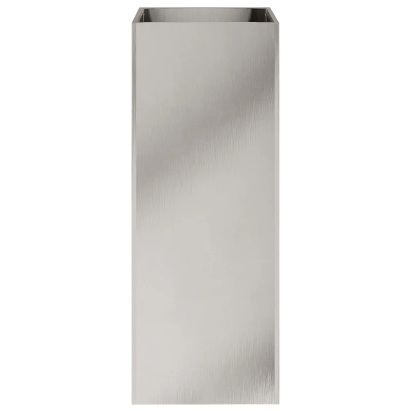 Jardinière bac lit surélevé plantes fleurs terrasse jardin argenté 32 x 29 x 75 cm acier inoxydable Argent 02_0038063