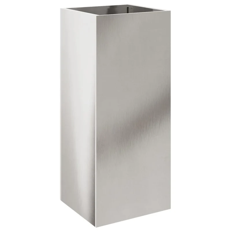 Jardinière bac lit surélevé plantes fleurs terrasse jardin argenté 32 x 29 x 75 cm acier inoxydable Argent 02_0038063
