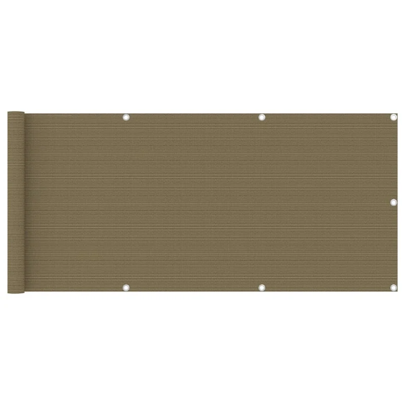 Écran de balcon brise pare vue protection confidentialité taupe 75 x 400 cm PEHD 02_0010383
