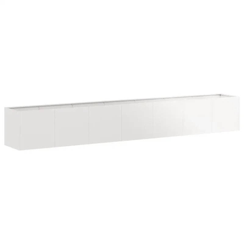 Jardinière moderne à fond ouvert bel équilibre décoratif pour jardin balcon 280 x 40 x 40 cm en acier inoxydable 02_0051482
