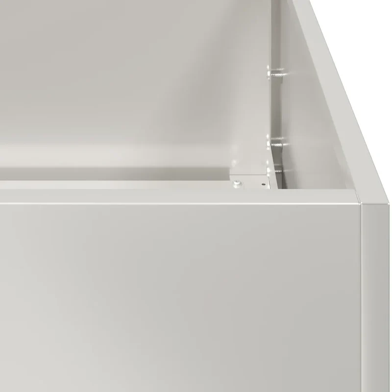 Jardinière moderne à fond ouvert bel équilibre décoratif pour jardin balcon 280 x 40 x 40 cm en acier inoxydable 02_0051482