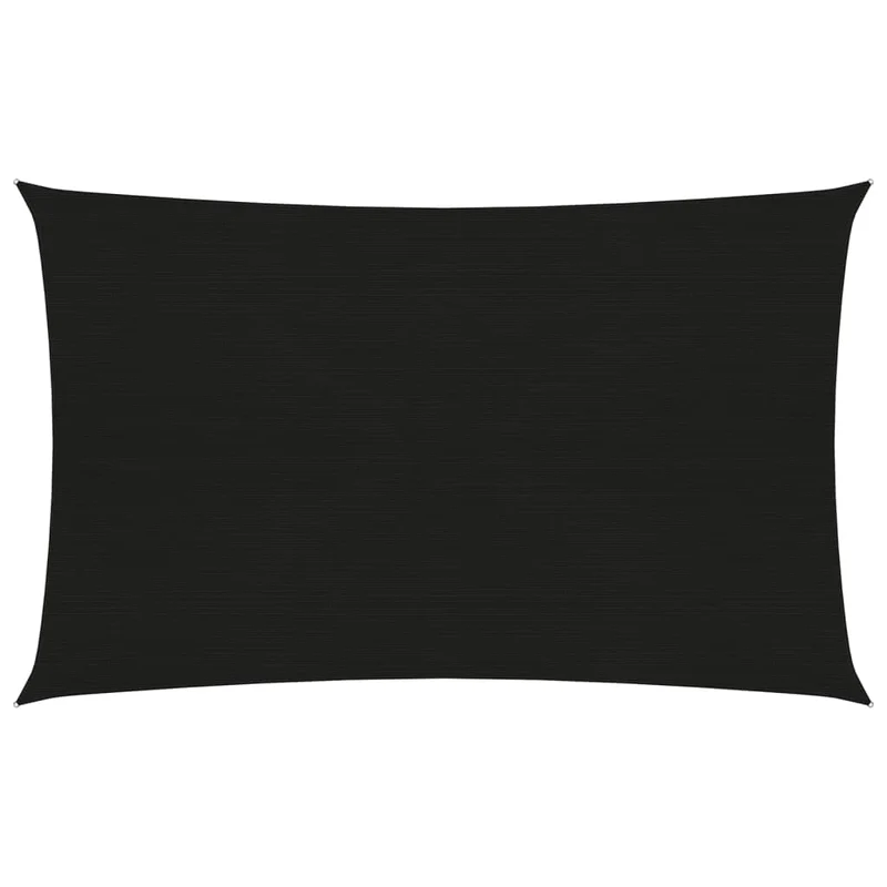 Voile toile d'ombrage parasol 160 g/m² 4 x 6 m PEHD noir 02_0009216