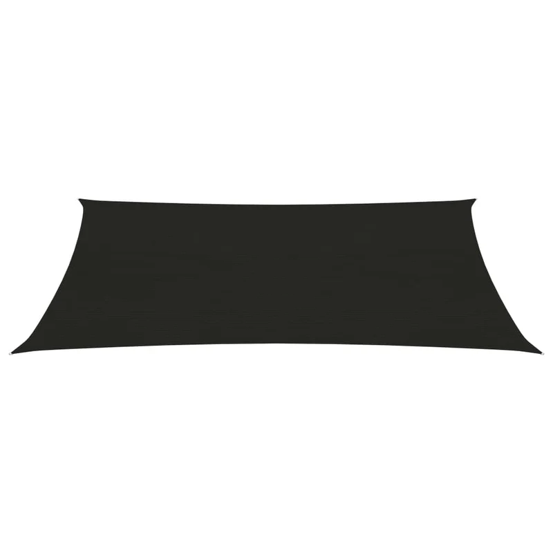 Voile toile d'ombrage parasol 160 g/m² 4 x 6 m PEHD noir 02_0009216
