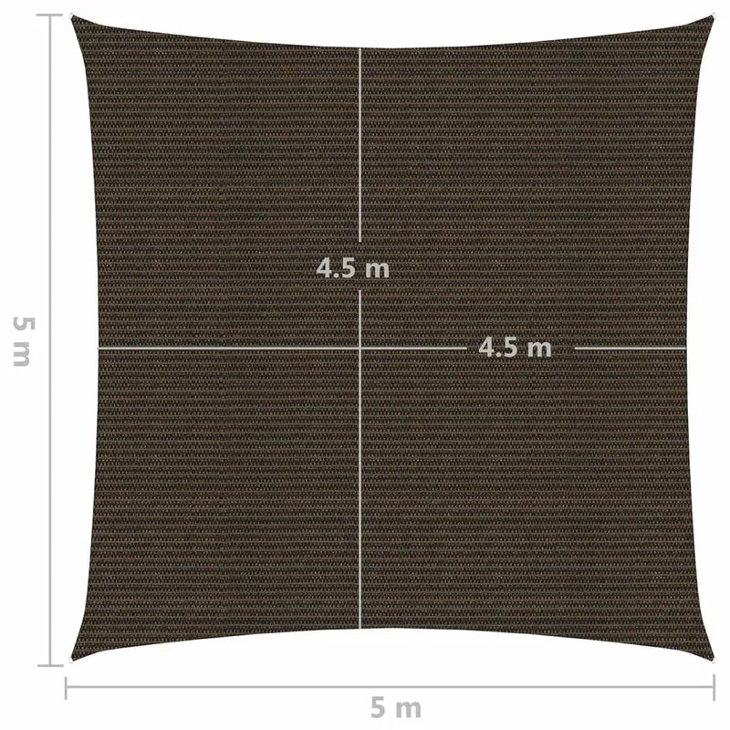 Voile d'ombrage 160 g/m² marron 5 x 5 m PEHD 02_0009172