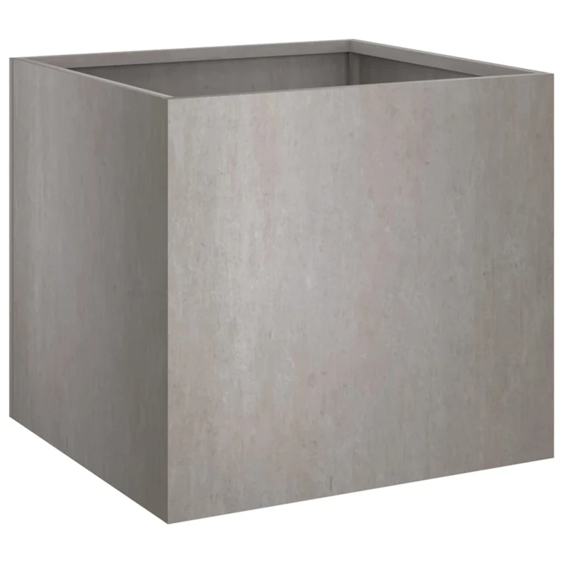 Jardinière bac lit surélevé plantes fleurs terrasse jardin 42 x 40 x 39 cm acier corten marron 02_0037603