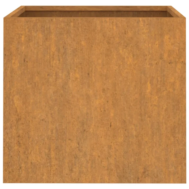 Jardinière bac lit surélevé plantes fleurs terrasse jardin 42 x 40 x 39 cm acier corten marron 02_0037603