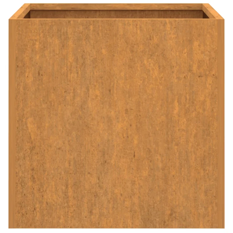 Jardinière bac lit surélevé plantes fleurs terrasse jardin 42 x 40 x 39 cm acier corten marron 02_0037603